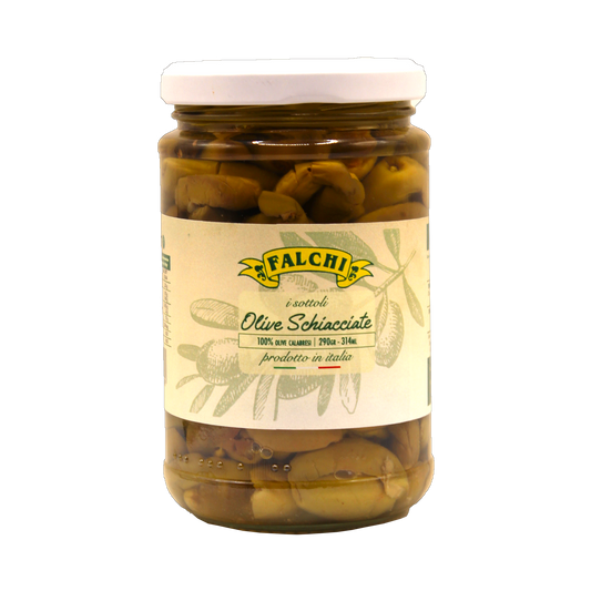 Olive schiacciate verdi Vasetto 290g