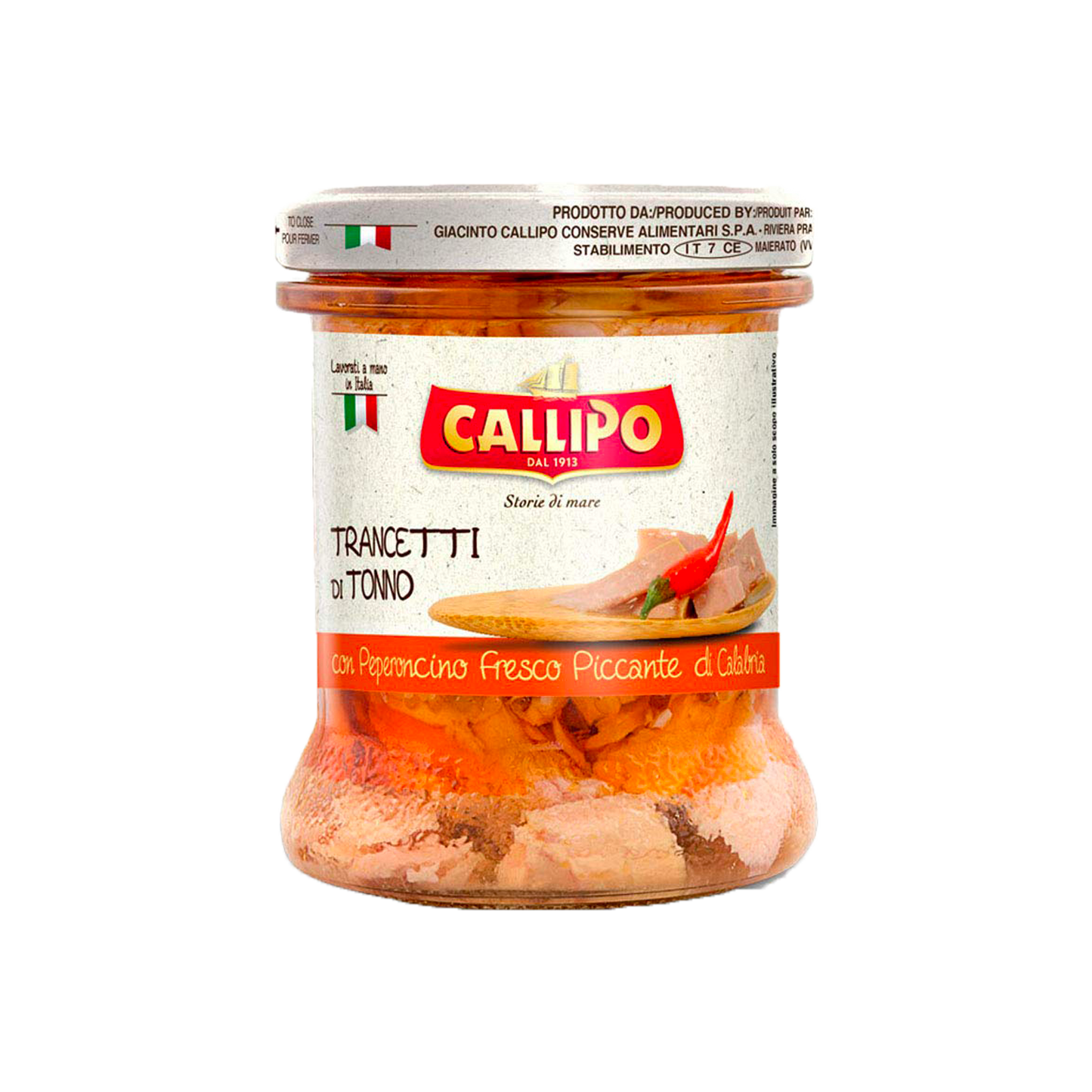 Rebanadas de atún con guindilla fresca y picante de Calabria