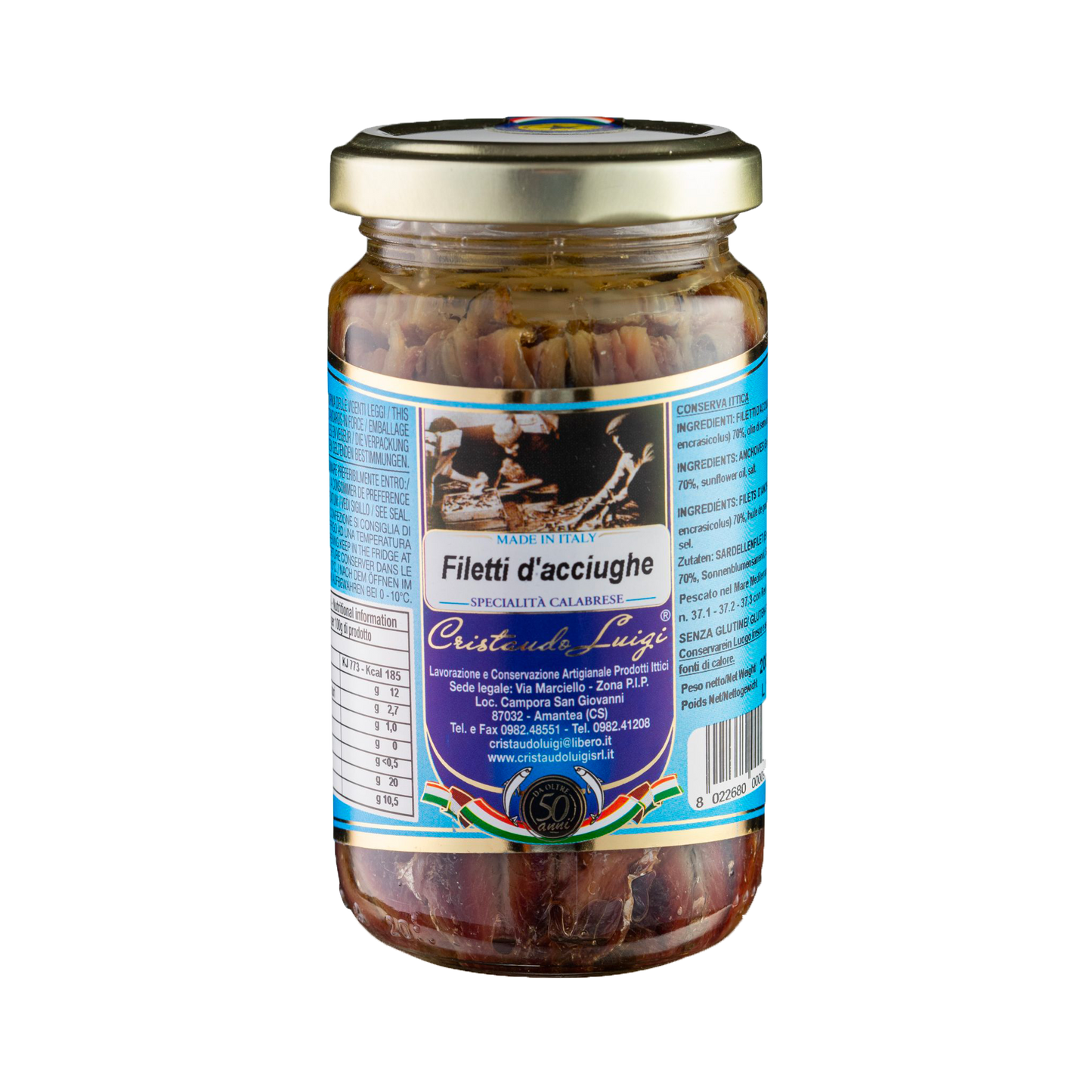 Spicy anchovy fillets 200g